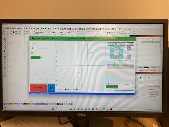Screen of cnc software